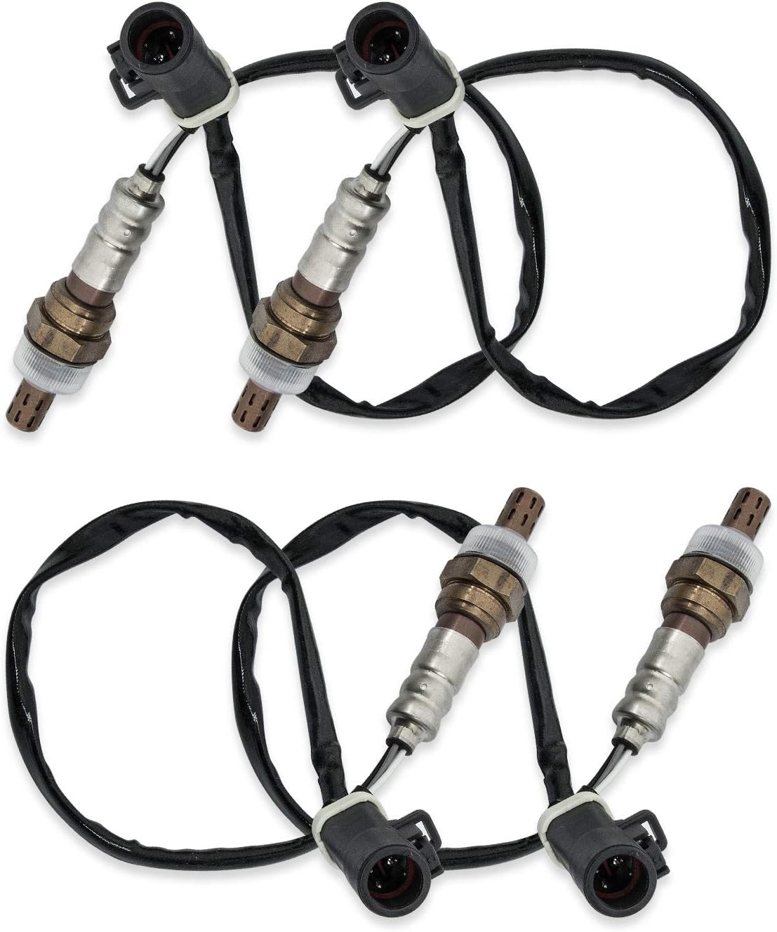 RANSOTO Set of 4 O2 Oxygen Sensor 15717 Downstream/Upstream Compatible with Ford F150 F250 F350 Lincoln Mazda Mercury Replaces 15716 15718 11171843