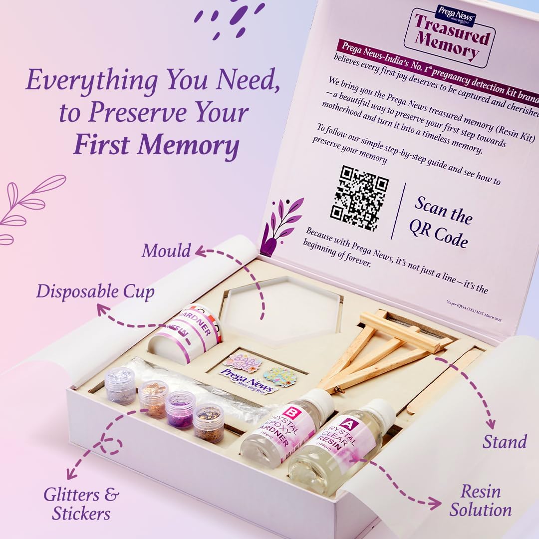 Prega News Test Kit | One Step Urine Hcg Pregnancy Test Kit Device | 99% Accurate Results In 5 Minutes | Pack Of 8 Kits and PREGANEWS Treasured Memory- Resin KIT - Image 6 thumbnail