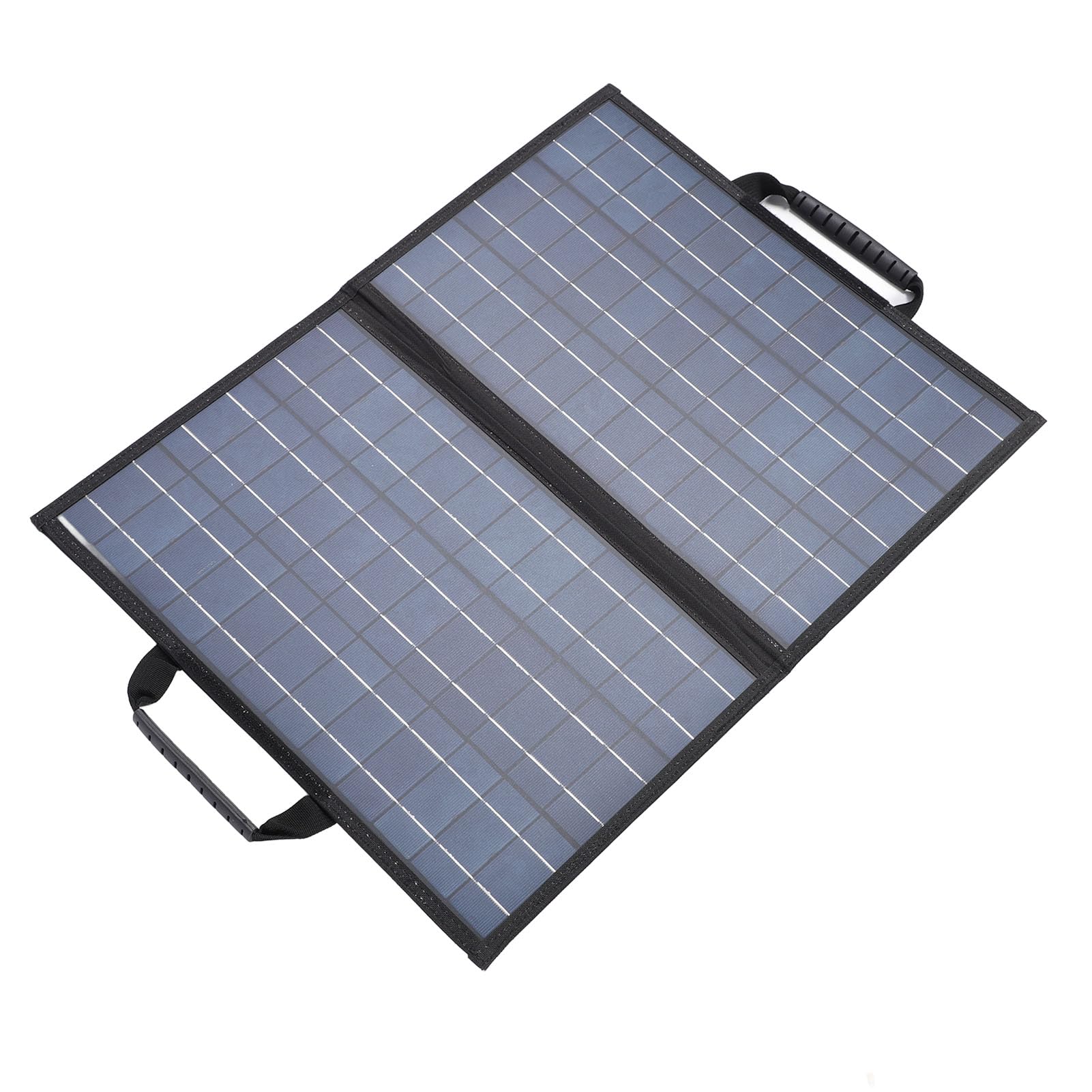 Pannello Solare, Kit Caricabatterie Solare Portatile Pieghevole da 80 W 12 V con Clamp/Holder per Batteria e Doppie Porte USB, Caricabatterie per Uso in Campeggio all'aperto