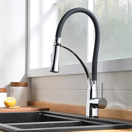 Glaceon Kitchen Faucet Kitchen Faucet Shower Mixing Faucet,2-Way Water Spout,Kitchen Faucet Telescopic Nozzle Hand Shower Single Lever Kitchen Faucet 360 degree Pull Out Faucet