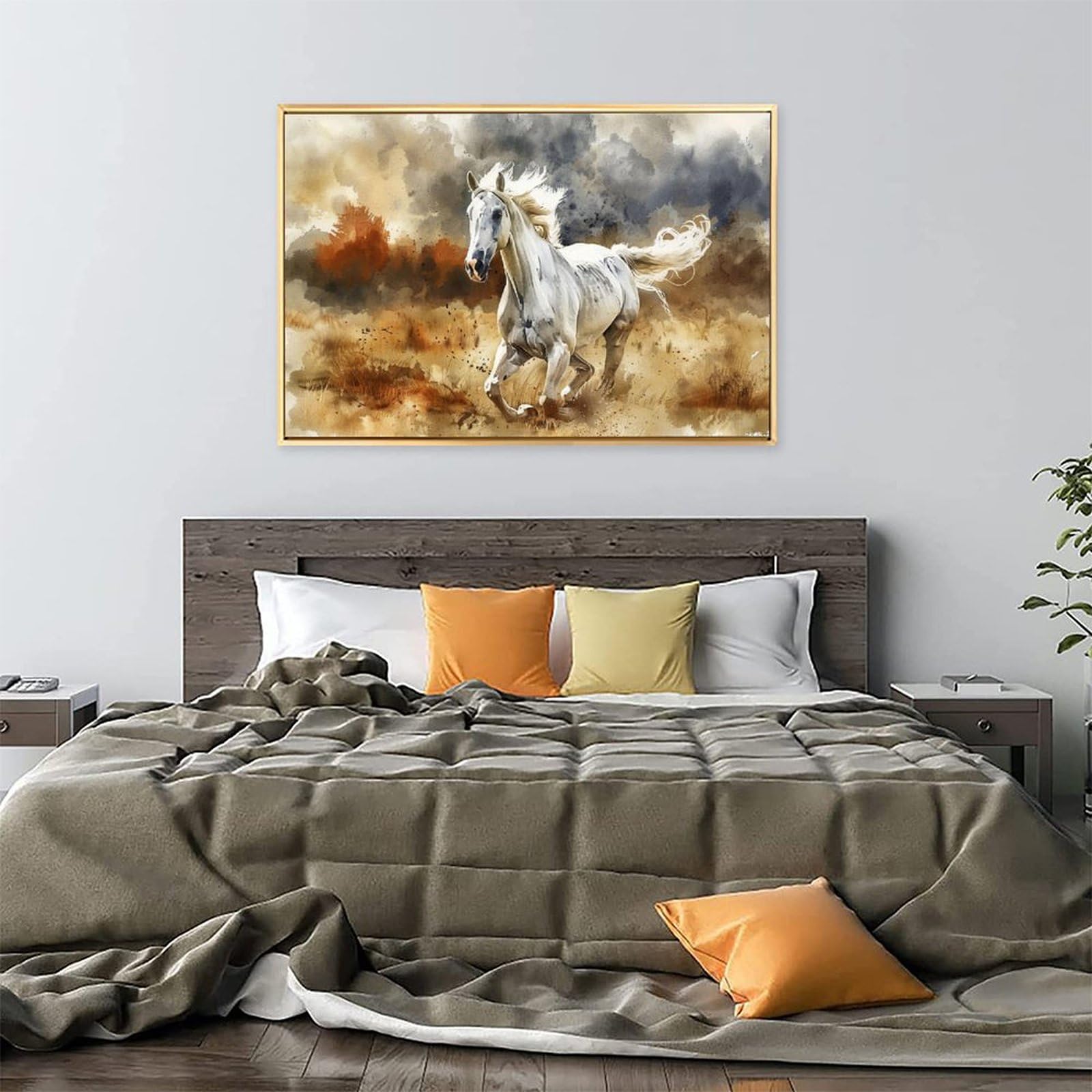 風景画　壁掛け　アート　油彩画　アクリル画　原画　馬　絵画　モダンアート 風景画壁掛けアート油彩画アクリル画原画馬絵画モダンアート