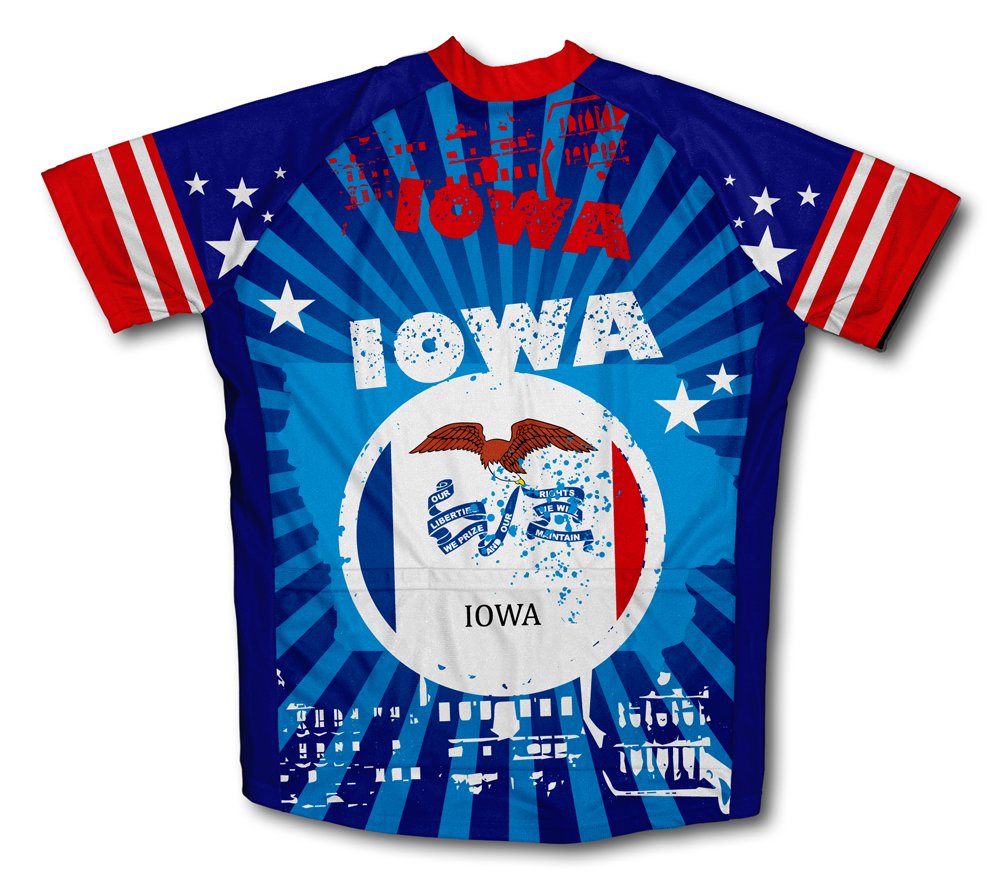 ScudoPro Iowa Short Sleeve Cycling Jersey for Men - Size XL Blue