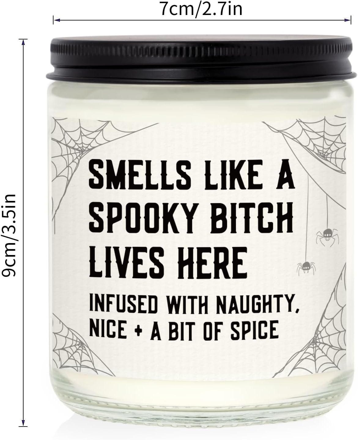 Halloween Decorations Candle, Funny Witchy Spooky Gifts for Women