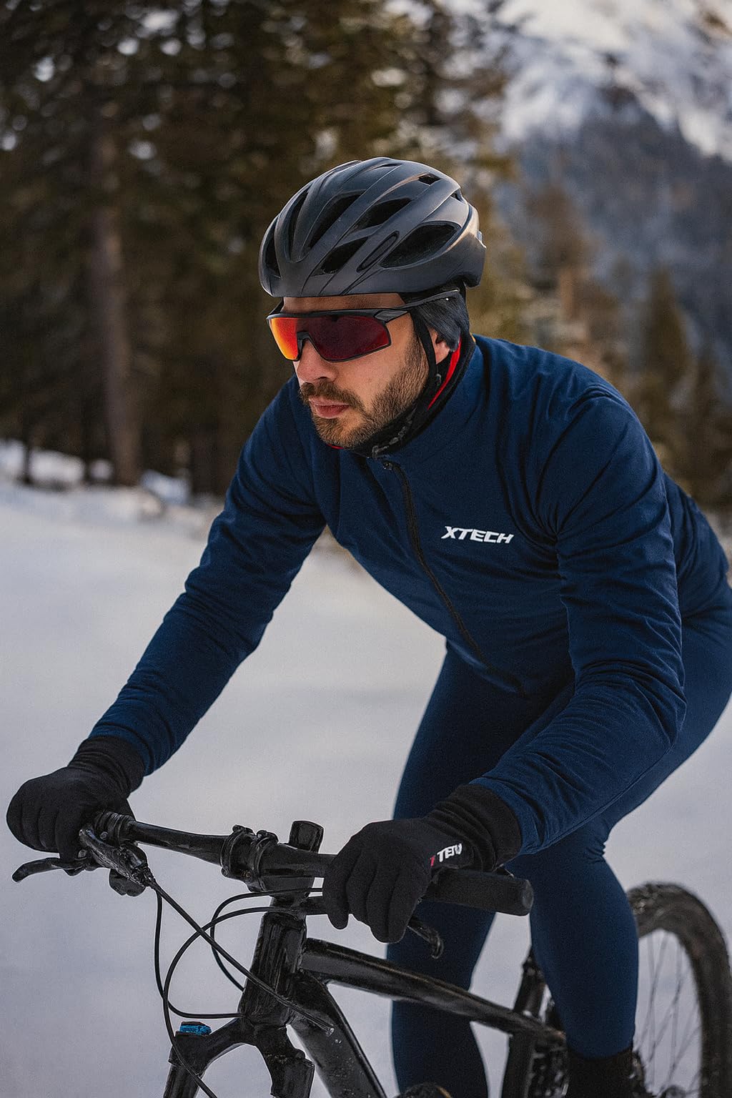 Generico Guanti Termici Invernali Neri per Ciclismo, Running, Sci, Touchscreen, Antiscivolo, Made in Italy