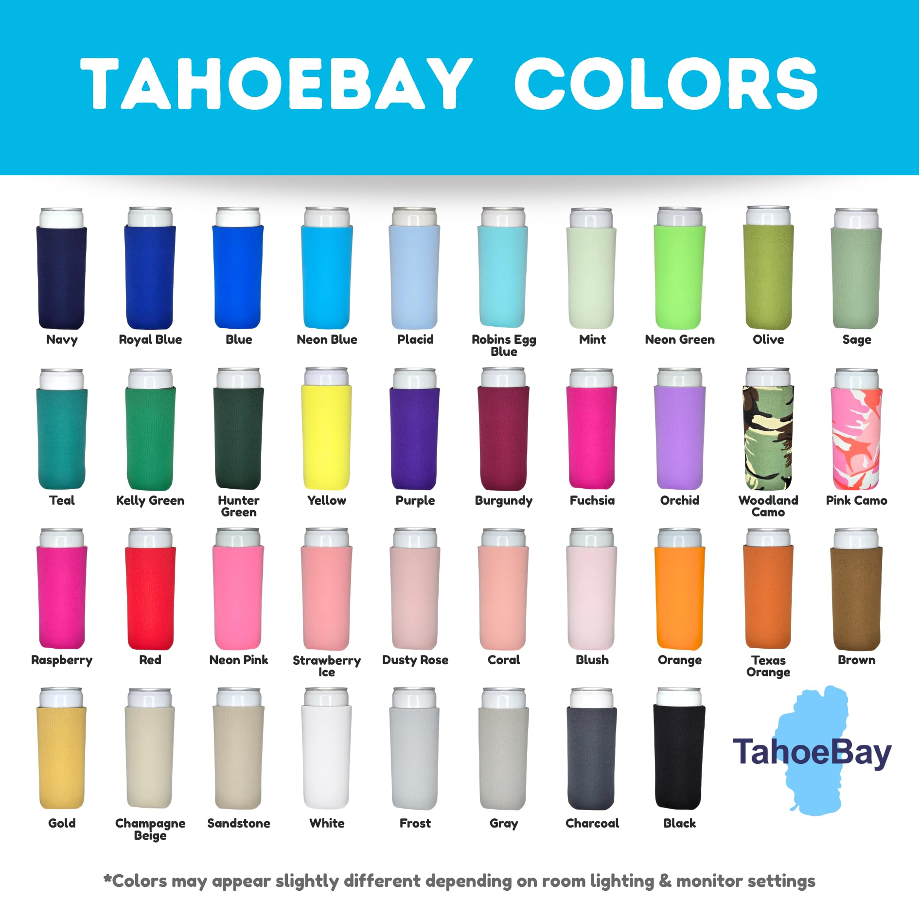 TahoeBay Confezione da 50 manicotti sottili in neoprene per lattine alte e sottili, 350 ml, per sublimazione di bottiglie di birra in vinile, colore bianco e nero, tinta unita (rosa polvere)