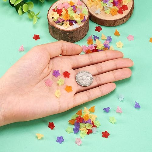 Miniatura 139 de Craftdady Dijes de cuentas de hojas de arce transparentes, colgantes colgantes de adorno para colgar, bonitos dijes para collares, pulseras, Hoja