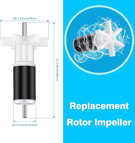 Miniatura 2 de CWKJ Bomba de fuente, bomba de agua sumergible de 880 GPH, bomba de agua duradera de 60 W para exteriores con impulsor de rotor de repuesto, 3