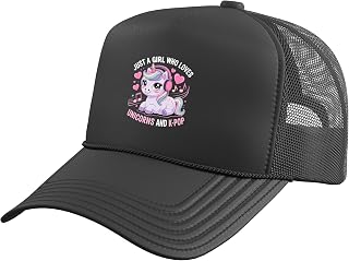 Just A Girl Who Loves K-Pop Unicorns Girl K Pop Kpop Trucker Hat with Adjustable Mesh Back