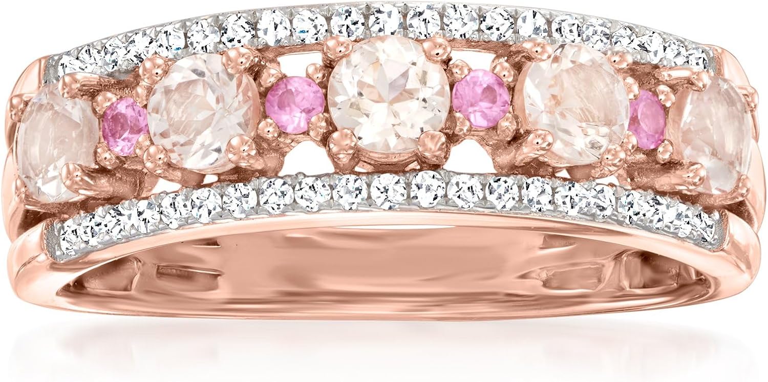 Ross-Simons Gemstone and Diamond Ring in 18kt Gold Over Sterling