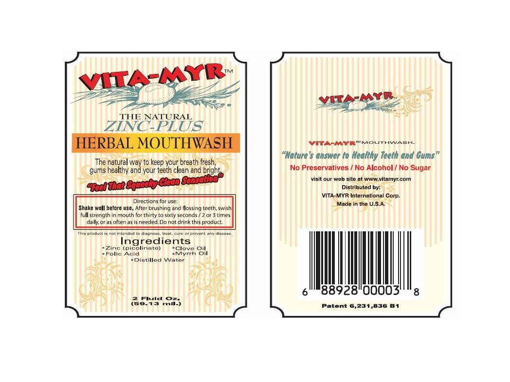 12 Pack VITA-MYR Natural & Effective Herbal Mouthwash 2 Oz Travel Size