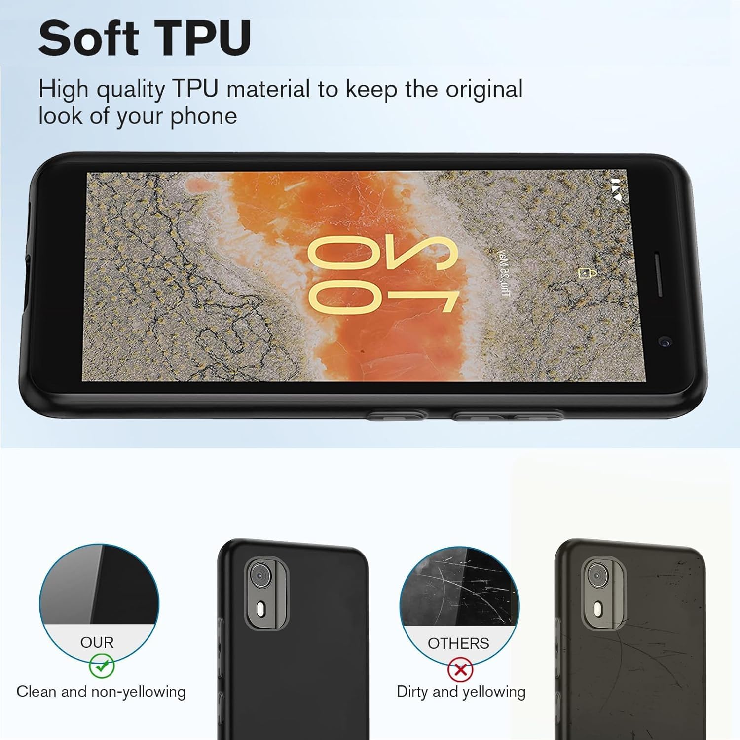 HuiYouMY 2-in-1 Case + Phone holder Ring Compatible with Nokia C02 Cover for Nokia C02 - Image 3