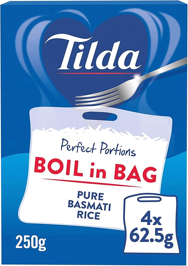 Tilda Boil in Bag Pure Basmati Rice, 250g Amazon.co.uk Grocery