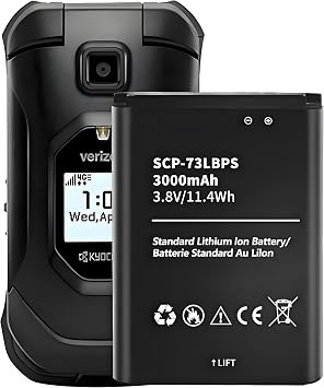 SCP-73LBPS Battery Replacement for Kyocera DuraXV Extreme E4810/ KYOE4810/ DuraXE Epic E4830 Verizon Flip Phone -3000mAh Ultra High Capacity, 2026 Upgraded, Powerful, Long-Lasting, 3.8V
