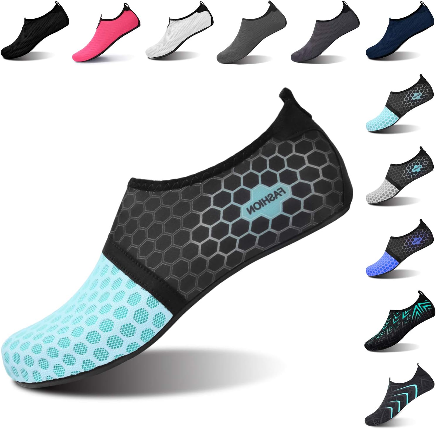 L-RUNWomen Water Shoes Mens Barefoot Skin Aqua Socks for Run Dive Surf Swim Beach Yoga Quick Drying