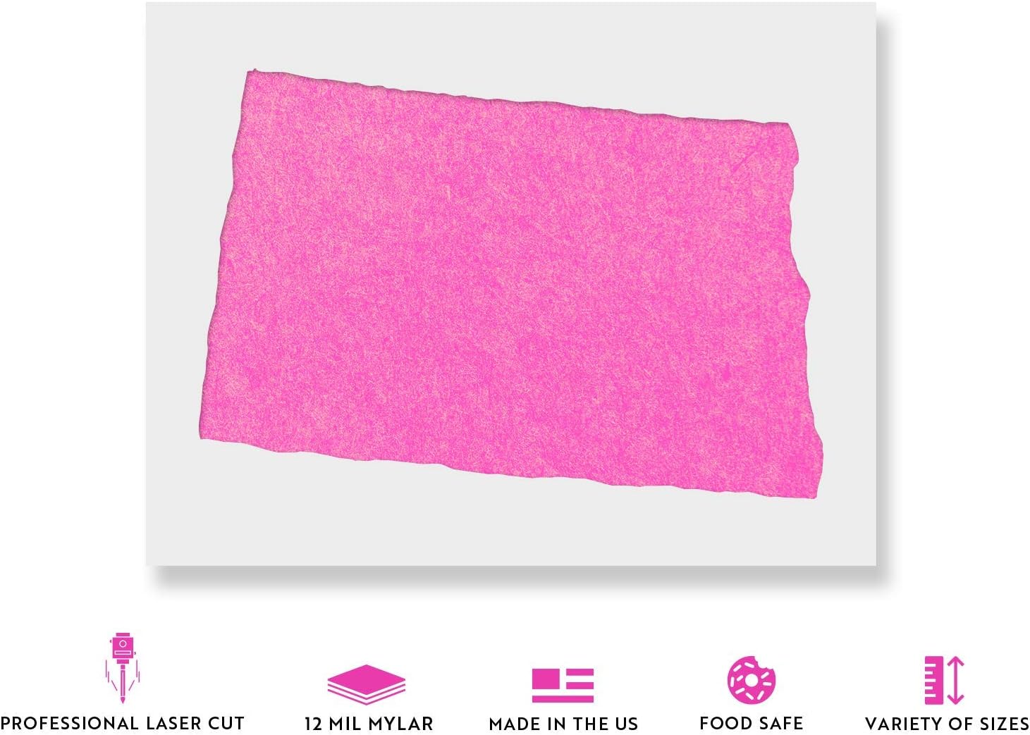 North Dakota State Stencil - Perfect for Patriotic Decor and Educational Projects, Art Stencil, Canvas Stencils