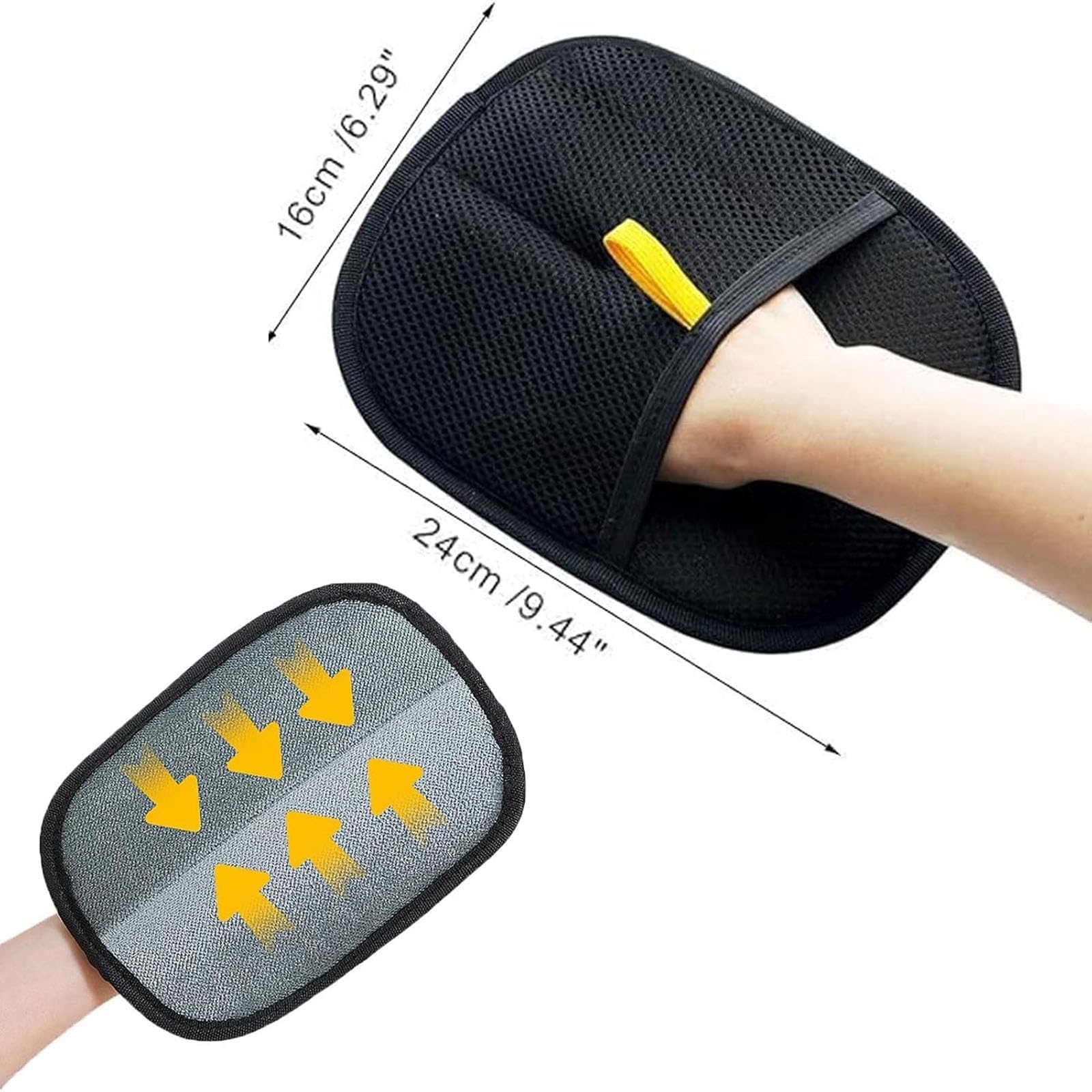Gant d'épilation d'animaux – Gants électrostatiques réutilisables pour enlever les poils de chat et de chien des meubles, vêtements et sièges de voiture – Outil de nettoyage efficace des poils