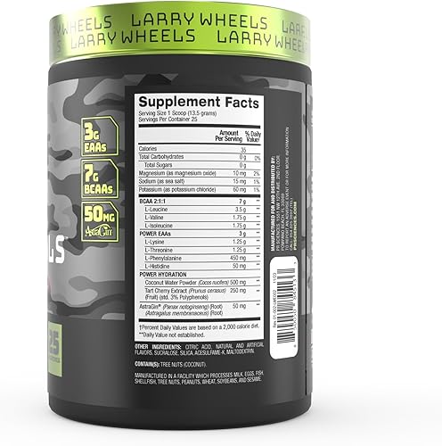 Miniatura 2 de Larry Wheels - Polvo de aminoácidos esenciales EAA - Limonada de fresa - con BCAA, electrolitos, vitaminas y aminoácidos - Bebida electrolítica pre,