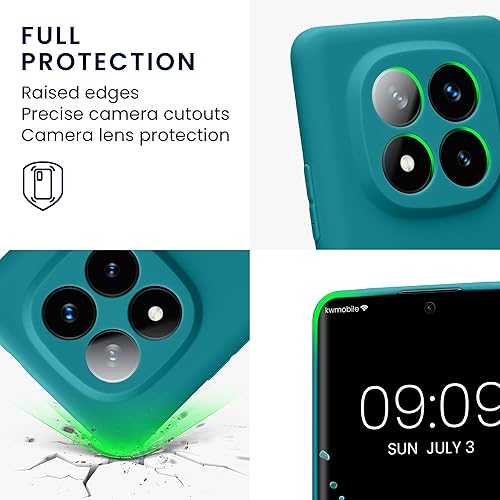 Vista 410 de kwmobile Funda compatible con Xiaomi Redmi Note 11 / Note 11S - Funda protectora de silicona TPU suave y delgada - Azul Báltico Azul (Baltic Blue)