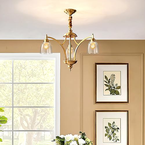 Miniatura 6 de Paquete de 3 pantallas de vidrio transparente, cubiertas de vidrio con forma de campana, reemplazo de lámparas de ventilador de techo, pantalla para