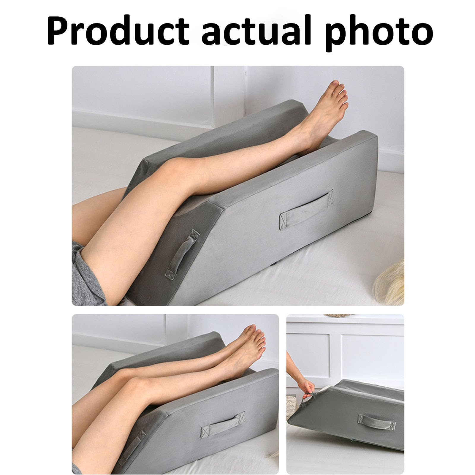 Almohada de alivio de presión para las piernas, diseño ergonómico de espuma viscoelástica para dormir cómodamente