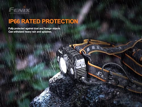 Miniatura 6 de Fenix HP30R v2.0 - Linterna frontal, 3000 lúmenes, recargable, resistente, con foco y reflector, paquete de alimentación desmontable y organizador