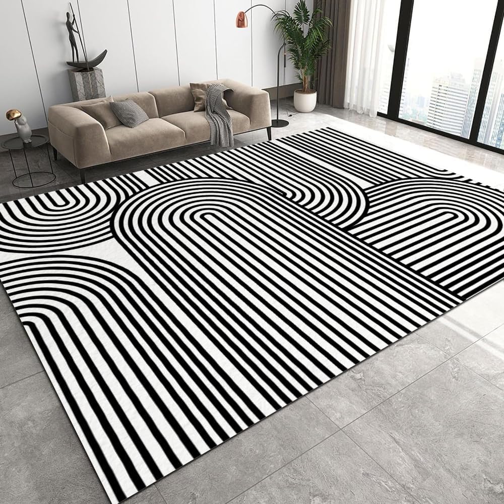 Tapis de salon antidérapant pour sécuriser le couloir et habiller un canapé