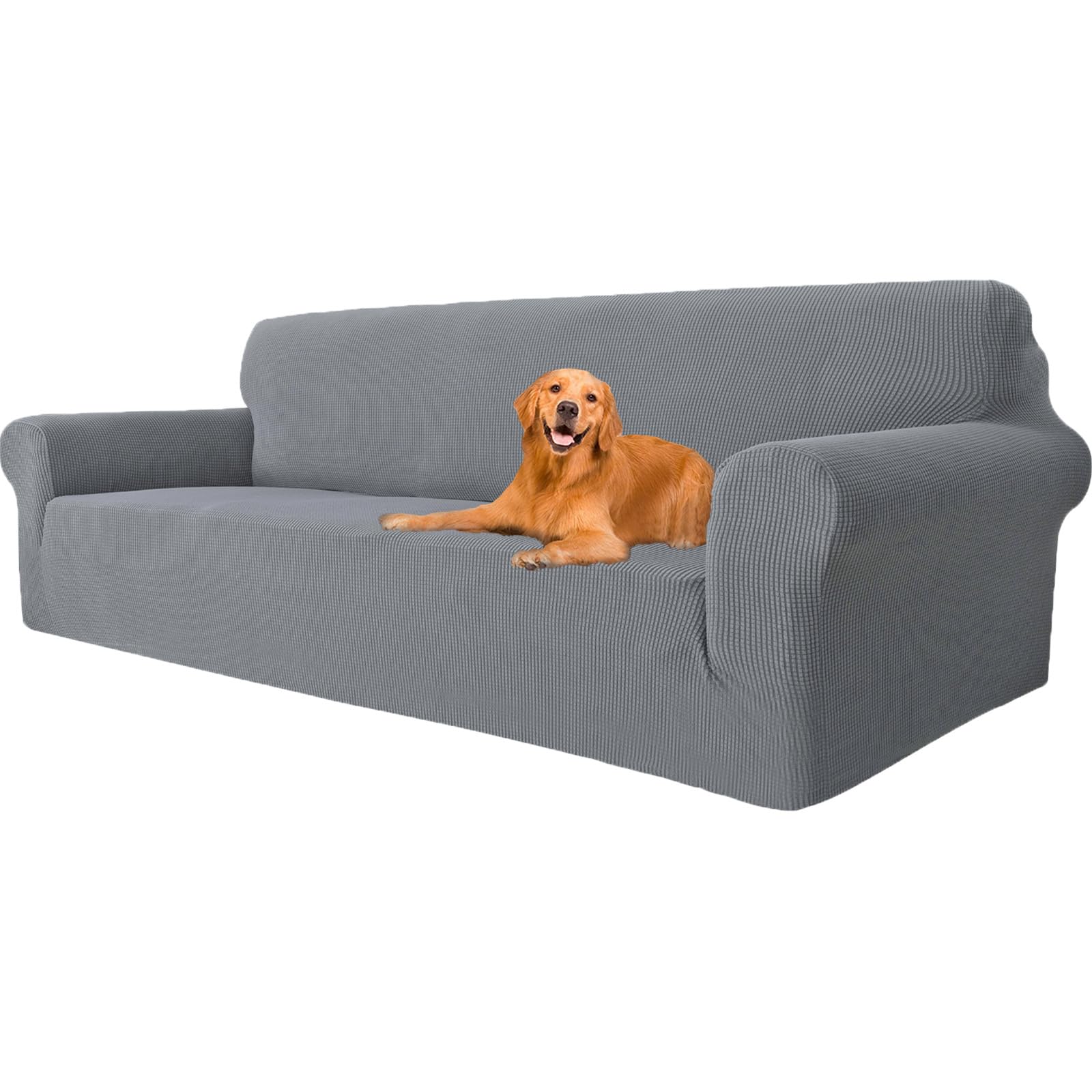 Housse de canapé extensible premium | Protection 4 places durable et lavable pour salon