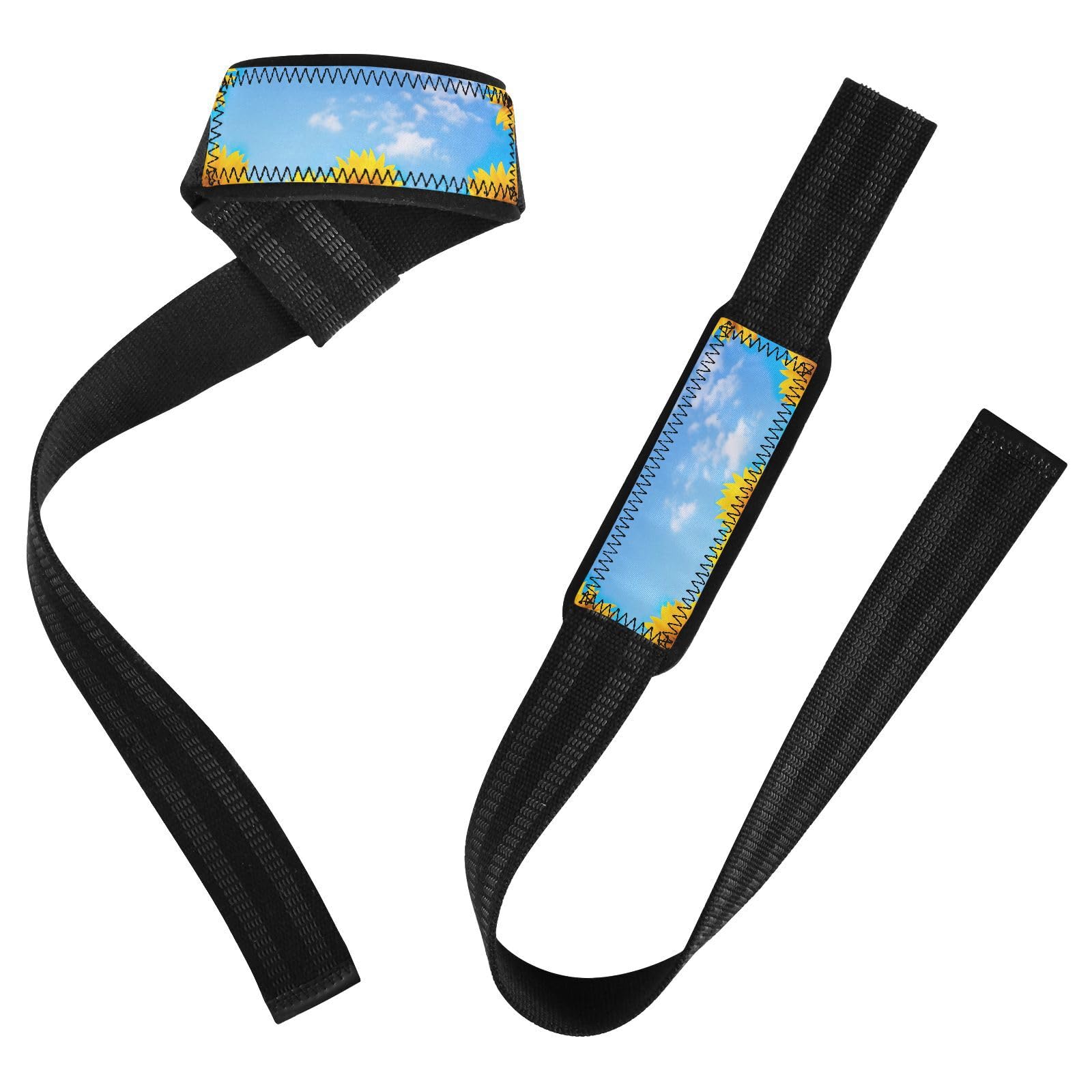 Nander Beautiful Sunflowers Wrist Straps for Weightlifting,Lifting Straps with Neoprene Cushioned Wrist Padded and Anti-Skid Silicone for Strength Training,Bodybuilding,Deadlifting