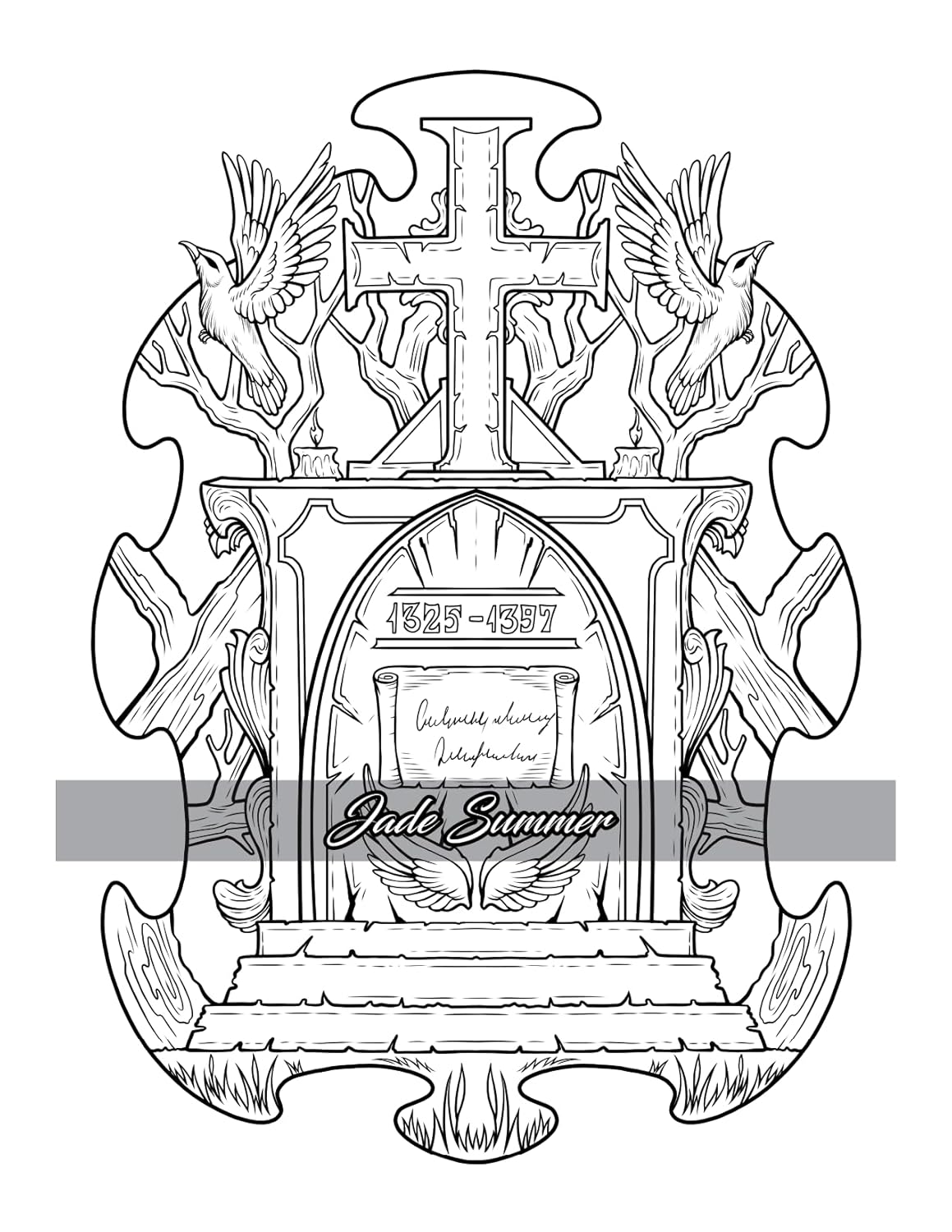 100 Tattoos: Tattoo Coloring Book for Adults with Incredible Designs of Animals, Flowers, Fantasy, Skulls, and More! - Image 50