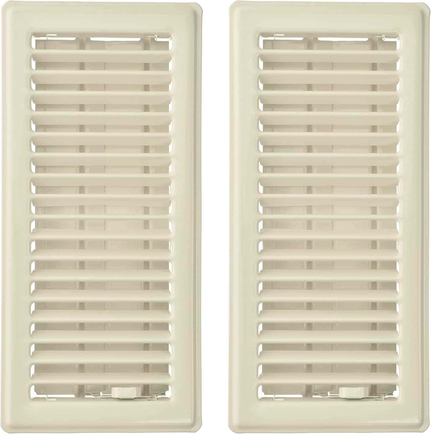 Imperial RG0244 Louvered Floor Register, 4 x 10-Inch, Almond, 2-Pack
