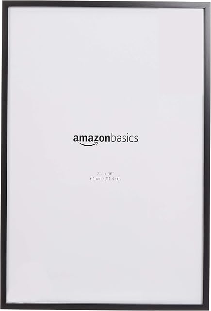 Amazon Basics Poster Photo Picture Frames - 61 x 91,4 cm, 2-Pack, Black