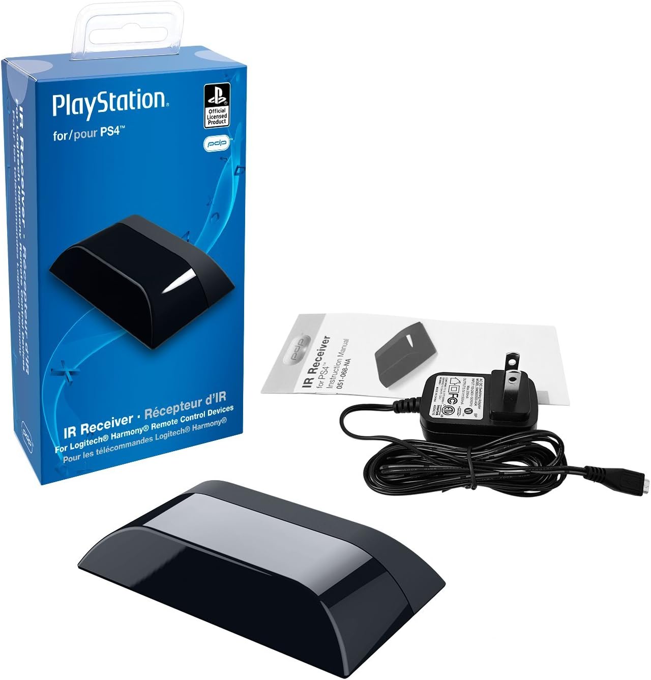PDP Gaming IR Receiver To Use With Logitech Harmony Remote Control Devices: Black - PS5/PS4