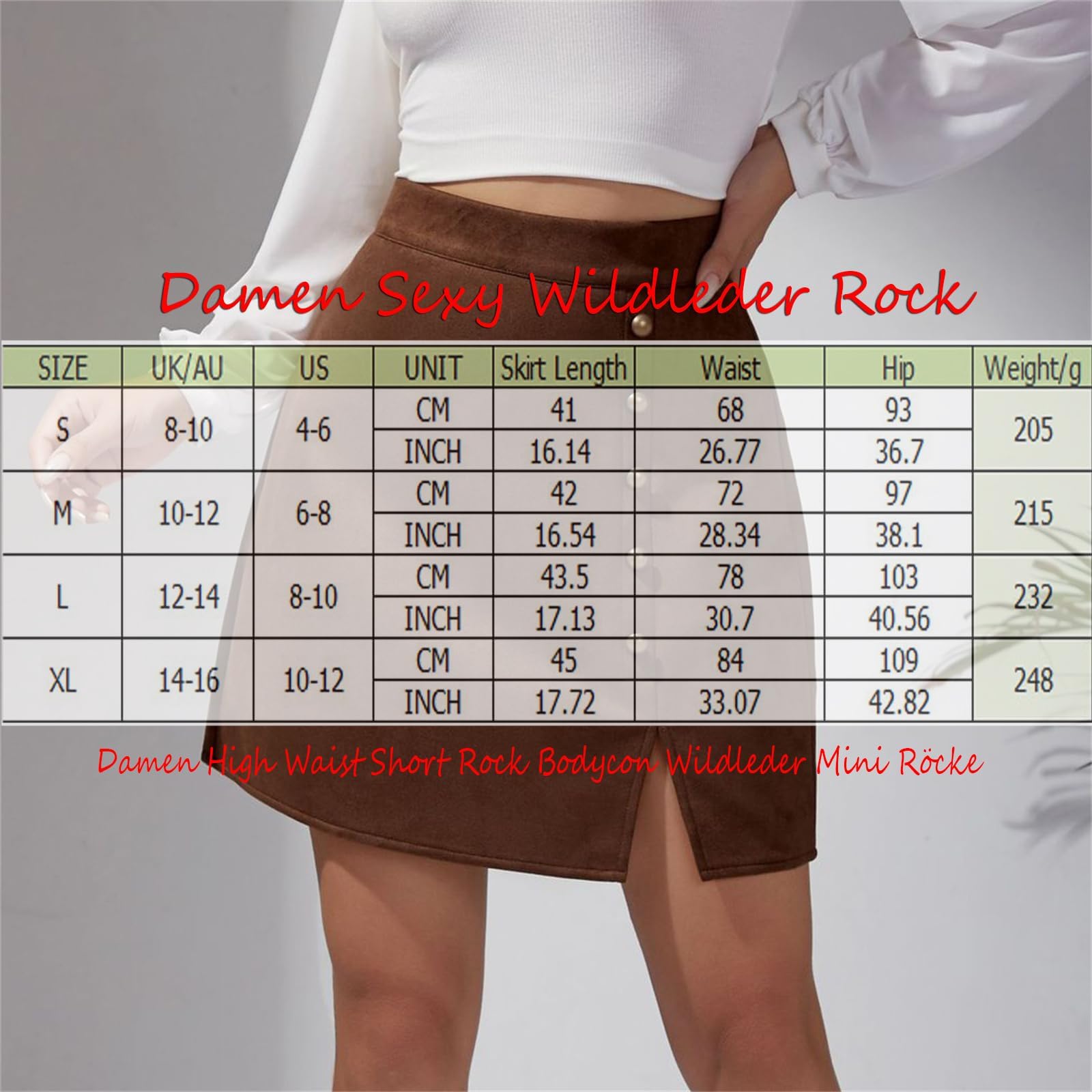 Mini falda de piel sintética para mujer, cintura alta, bodycon falda corta con cierre de metal, aspecto de cuero salvaje, elegante ajuste ceñido