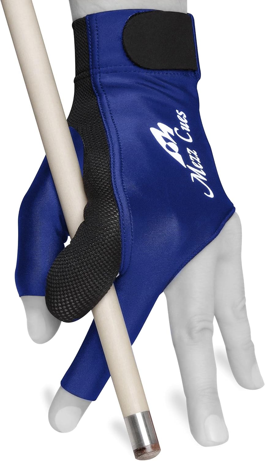 MEZZ Premium Billiard Glove - Fits Either Hand (Navy, Small/Medium)