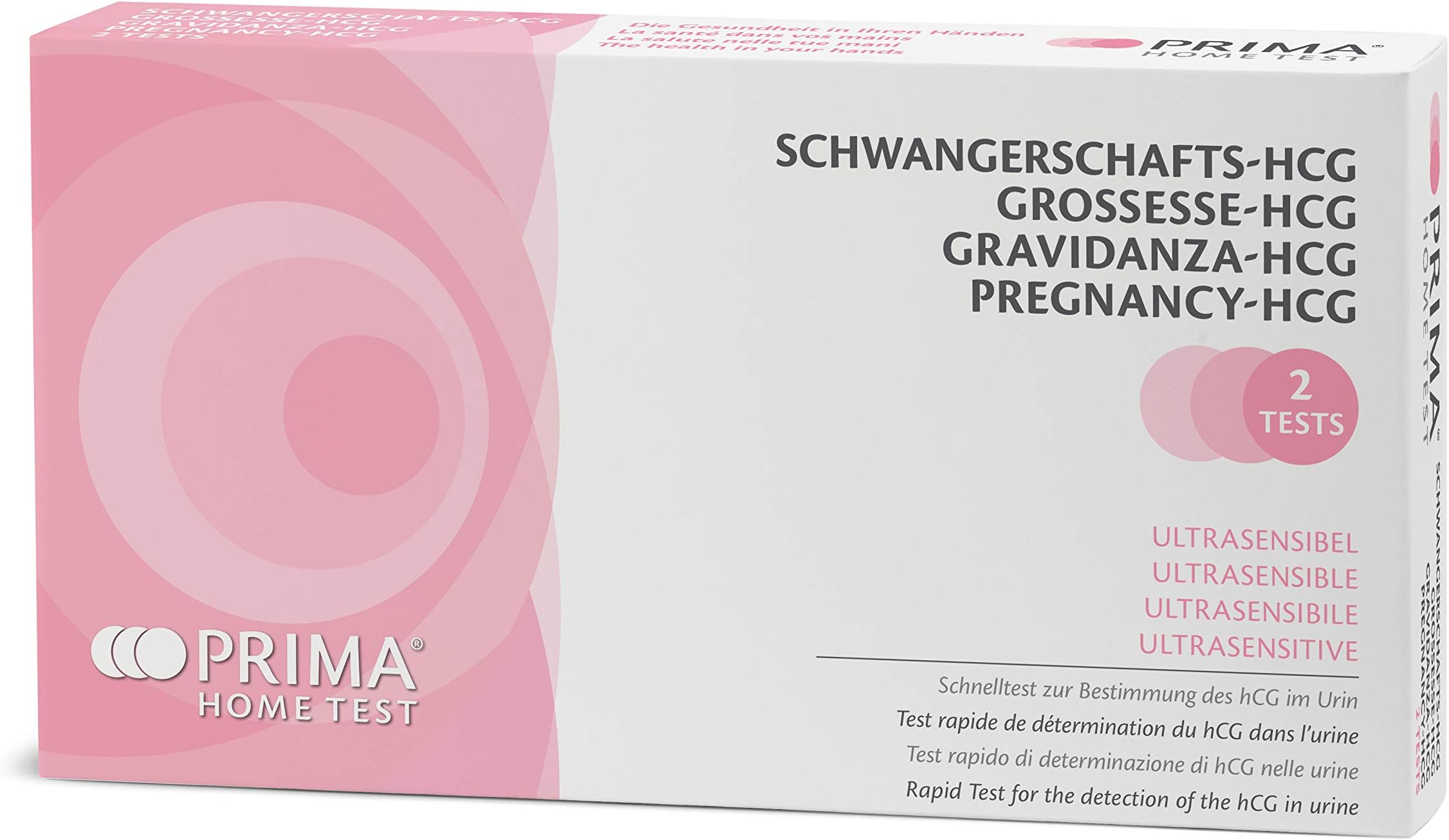 Prima Home Test Pregnancy Tester - Pack of 2 Tests