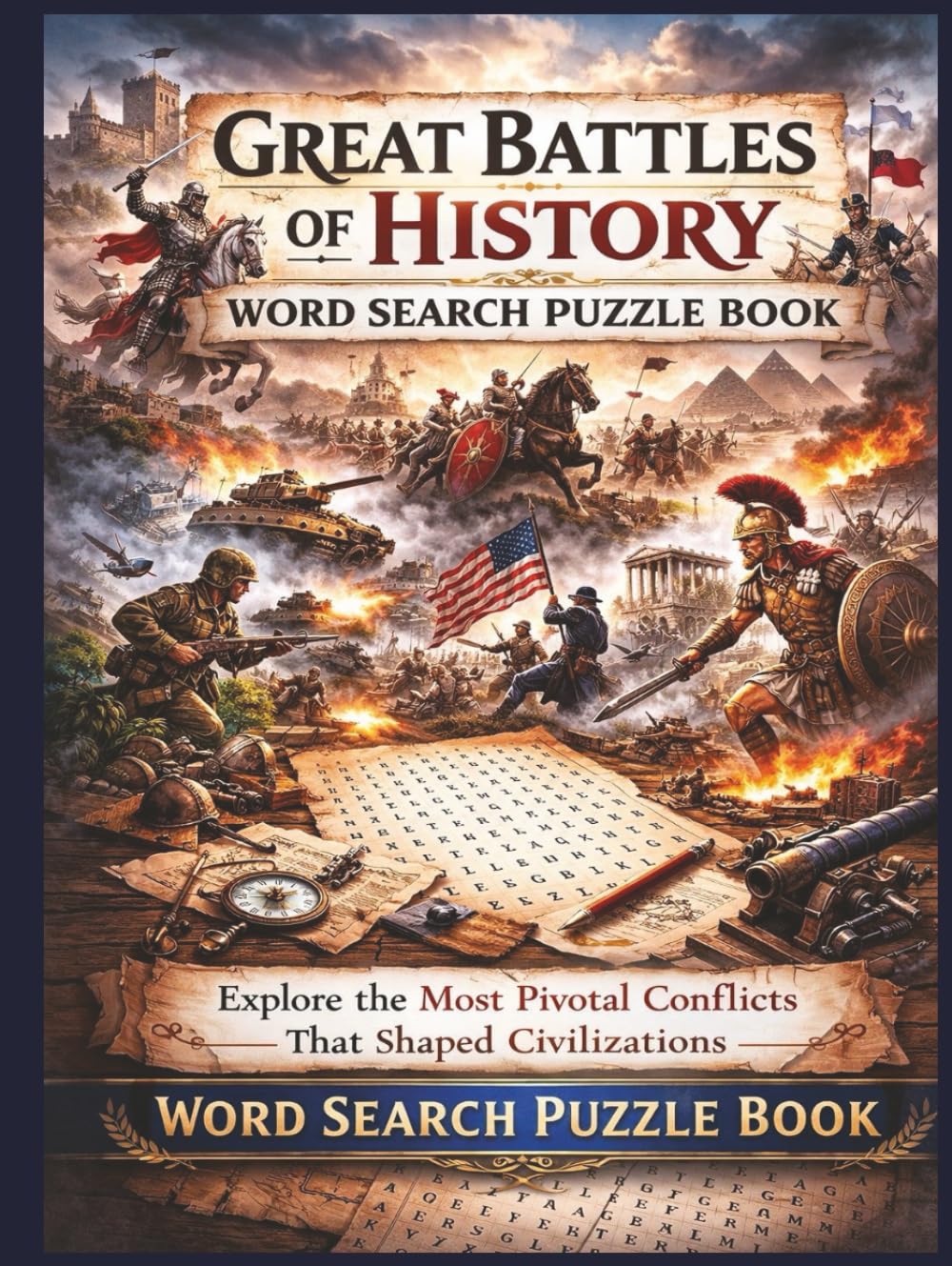 Great Battles of History Word Search Puzzle Book: Explore the most pivotal conflicts that shaped civilizations (Travel & Discovery)