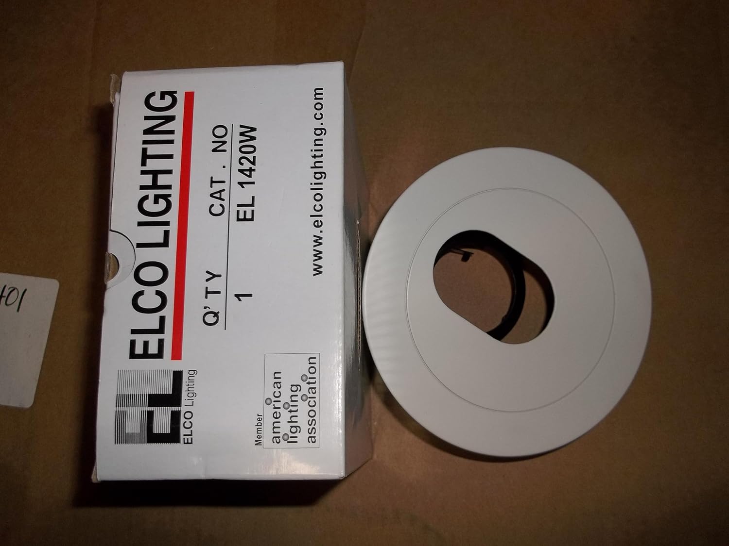 Elco Lighting EL1420W 4” Low Voltage Adjustable Slot Aperture Trim, MR16