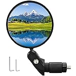 Handlebar Bike Mirrors, 1pcs HD Bicycle Rearview Mirror, Adjustable Handlebar Mounted Convex Mirror with Allen Wrench, for Mountain Road Bikes