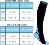 (2 Pairs) Compression Socks/Stockings for Men & Women, Black & Blue S/M (For Women 4-6.5 / Men 4-8) 2 same pair,