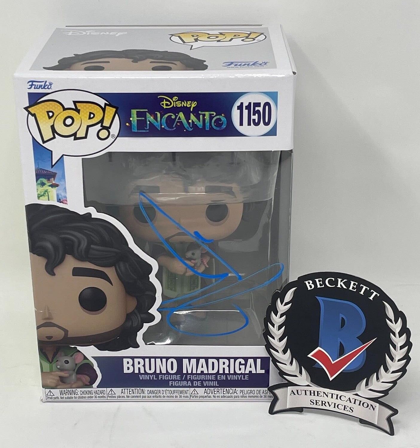 John Leguizamo Signed Autographed Bruno Madrigal Funko Pop Encanto Beckett COA