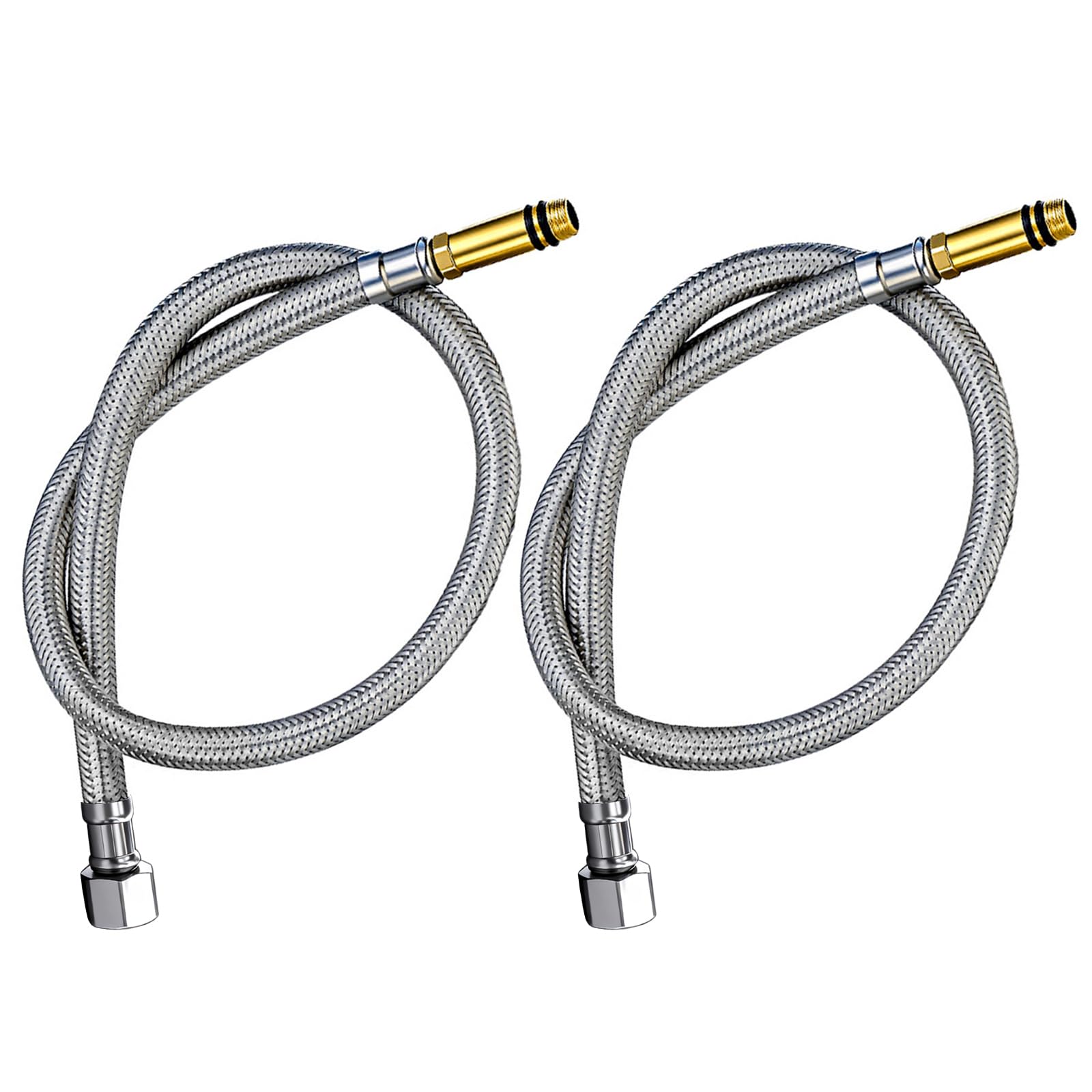 Buxuaaaa 100Cm 2Pcs Explosions Proof Faucet Hose Hot And Cold Water Inlet Pipe Sink Washbasin Replacement Hose Sink Washbasin Water Pipe