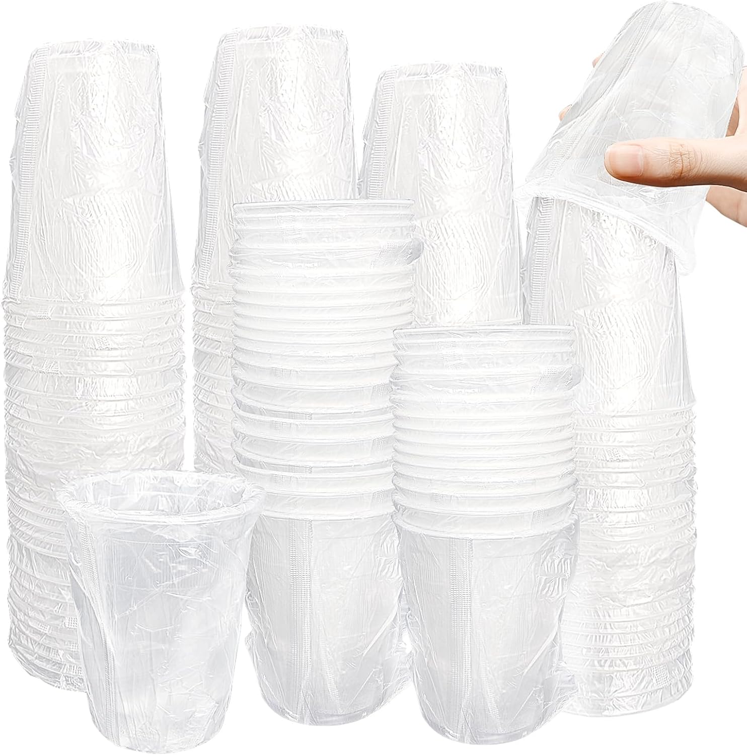 Amazon.com: PSPIKXEG 50 Pack 9 OZ Clear Plastic Cups Individually ...