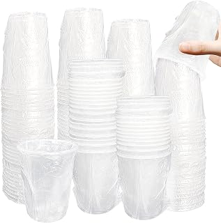 50 Pack 9 OZ Clear Plastic Cups Individually Wrapped,PP Party On Clear Disposable Plastic Cup,Plastics Water Cups,Disposable Plastics Drinking Cups Bulk for Hotel Cold Drink Wedding,Party