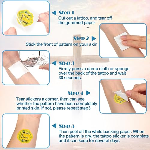Miniatura 3 de Landhoow 240 tatuajes temporales para niños, tatuajes faciales con purpurina para el cuerpo, accesorio de disfraz para adultos, niños y niñas,