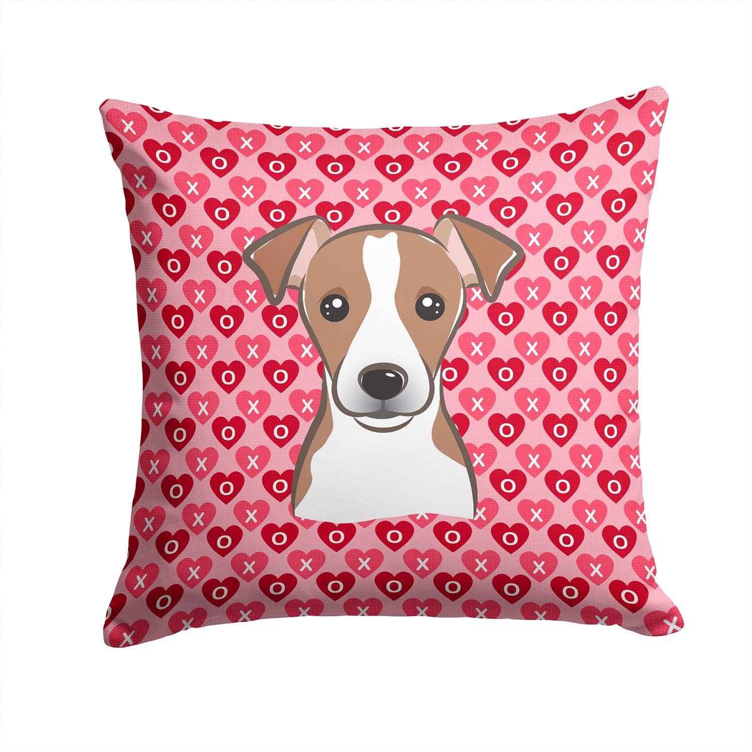 Caroline's Treasures BB5330PW1414 Jack Russell Terrier Fabric Decorative Pillow 100% Machine Washable Pillow, Indoor or Outdoor Decorative Throw Pillow for Couch, Bed or Patio