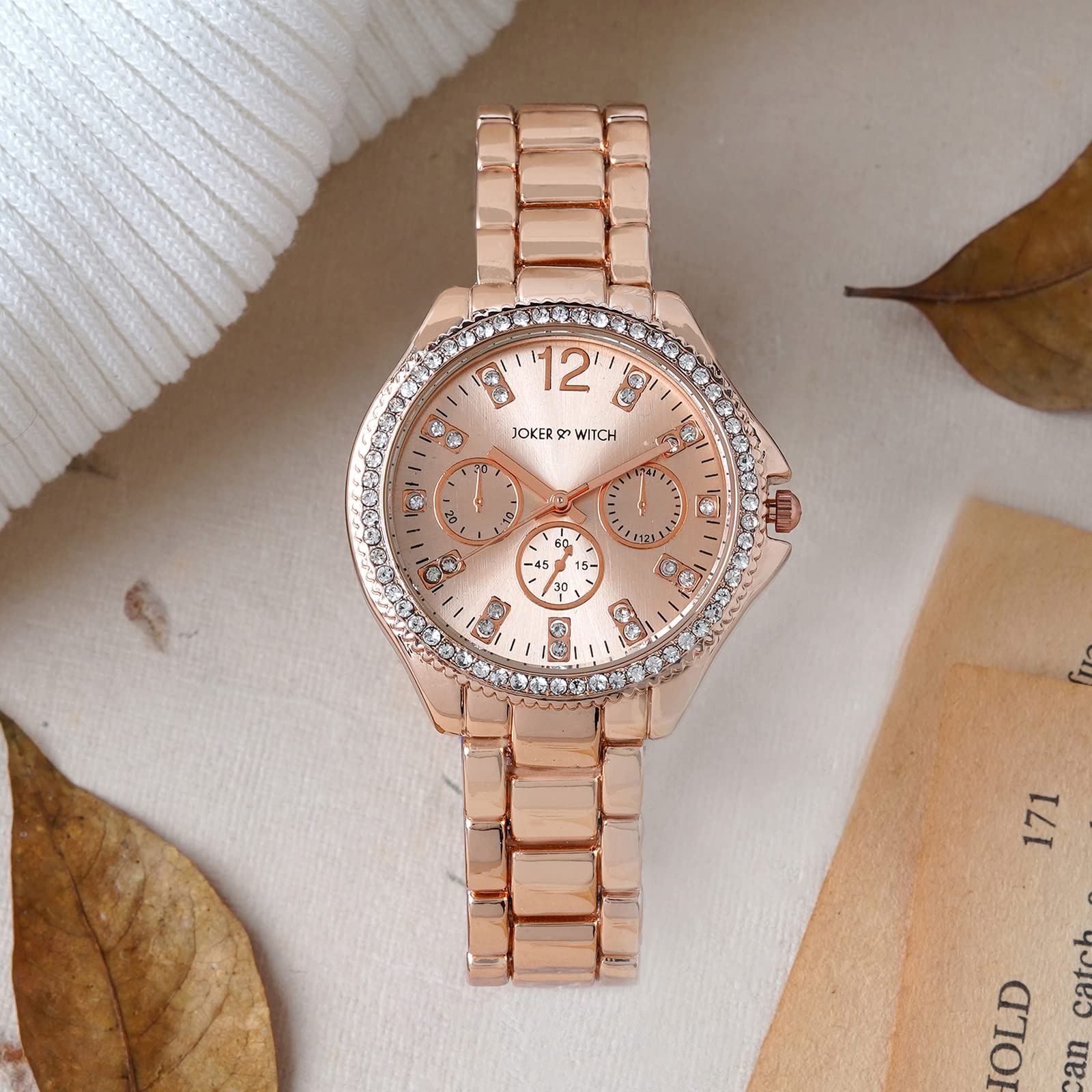 Joker & Witch Reina Rose Gold Metal Alloy Analogue Watch for Women 3