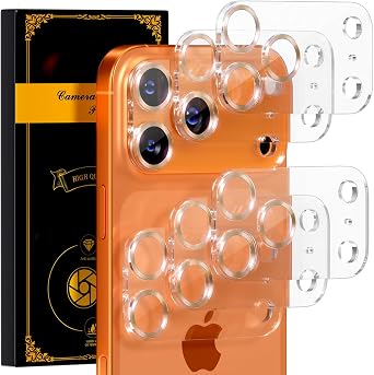 for 6 Pack iPhone 17 Pro Max Camera Lens Protectors, CD Gold