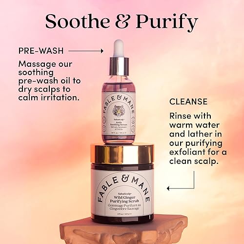 Miniatura 8 de Fable & Mane El suero calmante Amla con aceite de romero purifica y equilibra la irritación. Tratamiento desintoxicante para cuero cabelludo seco,