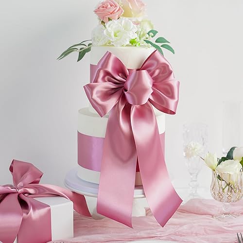 Vista 142 de MEEDEE Orange Satin Ribbon - 1.5 inch Double Faced Satin Ribbon, 50 Yards - Neon Tangerine - For Christmas, Thanksgiving, Halloween, Weddings