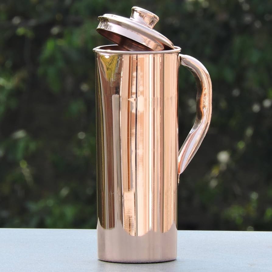 Amazon | 純銅製水差し 1リットル容量 アーユルヴェーダ健康利益